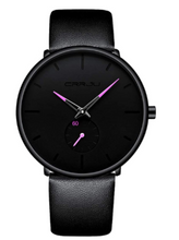 Load image into Gallery viewer, Mens Watches Ultra-Thin Minimalist Waterproof-Fashion Wrist Watch for Men Unisex Dress with Leather Band
