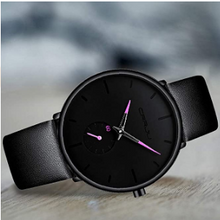 Load image into Gallery viewer, Mens Watches Ultra-Thin Minimalist Waterproof-Fashion Wrist Watch for Men Unisex Dress with Leather Band
