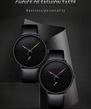 Load image into Gallery viewer, Mens Watches Ultra-Thin Minimalist Waterproof-Fashion Wrist Watch for Men Unisex Dress with Leather Band
